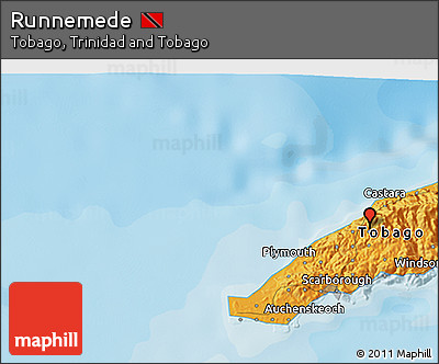 Political 3D Map of Runnemede