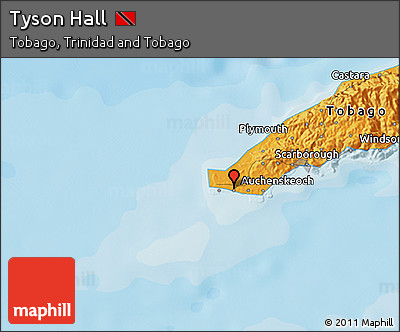Political 3D Map of Tyson Hall