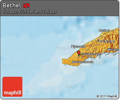 Political 3D Map of Bethel