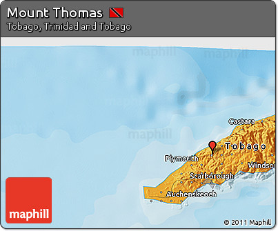 Political 3D Map of Mount Thomas