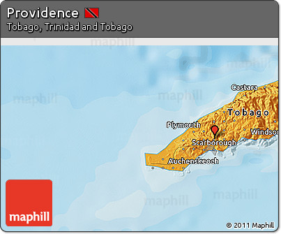 Political 3D Map of Providence