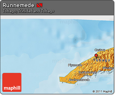 Political 3D Map of Runnemede