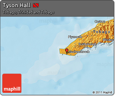 Political 3D Map of Tyson Hall
