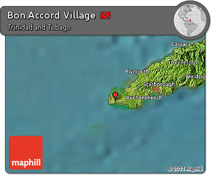 Satellite 3D Map of Bon Accord Village