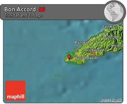 Satellite 3D Map of Bon Accord