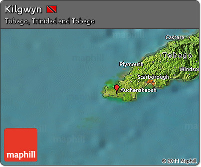 Satellite 3D Map of Kilgwyn