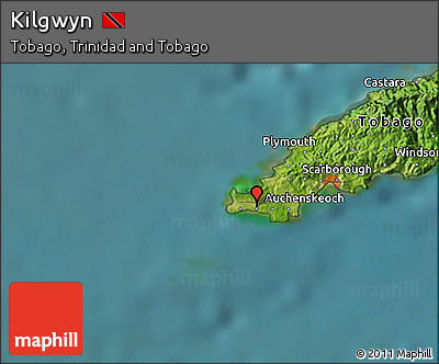 Satellite 3D Map of Kilgwyn