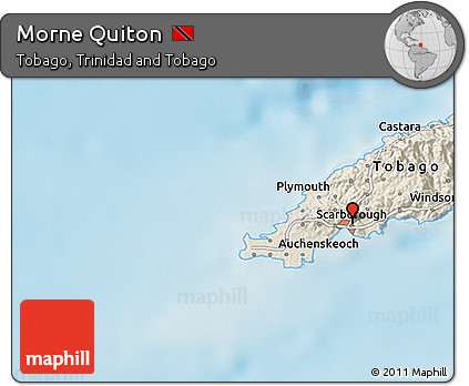 Shaded Relief 3D Map of Morne Quiton