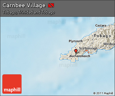 Shaded Relief 3D Map of Carnbee Village