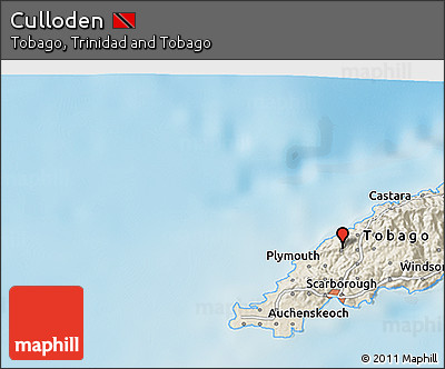 Shaded Relief 3D Map of Culloden