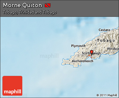 Shaded Relief 3D Map of Morne Quiton