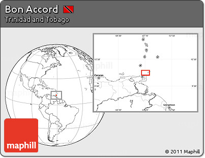 Blank Location Map of Bon Accord