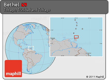 Gray Location Map of Bethel