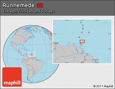 Gray Location Map of Runnemede