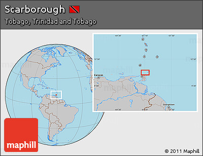 Gray Location Map of Scarborough