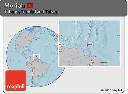 Gray Location Map of Moriah, hill shading