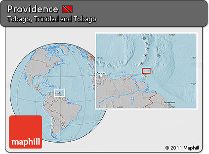 Gray Location Map of Providence, hill shading