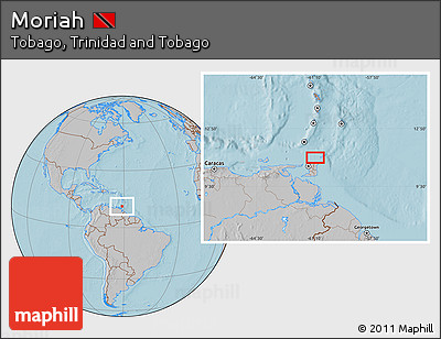 Gray Location Map of Moriah, hill shading
