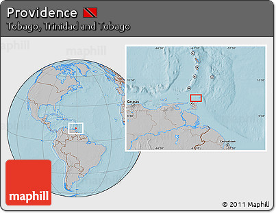 Gray Location Map of Providence, hill shading