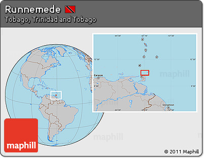 Gray Location Map of Runnemede
