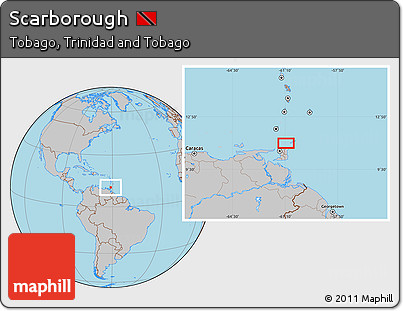 Gray Location Map of Scarborough