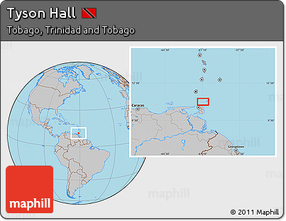 Gray Location Map of Tyson Hall