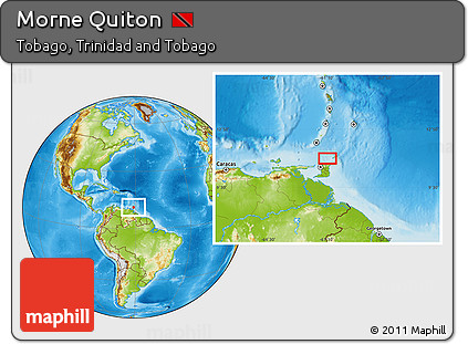 Physical Location Map of Morne Quiton