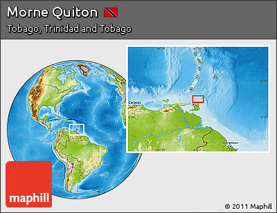 Physical Location Map of Morne Quiton