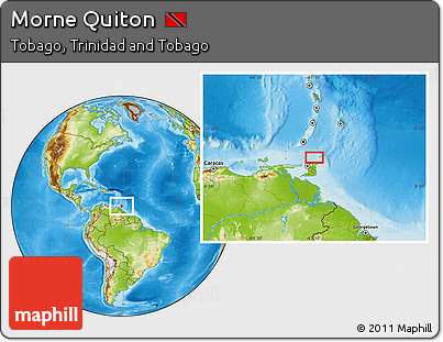 Physical Location Map of Morne Quiton