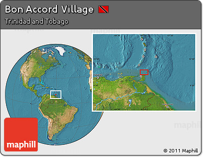 Satellite Location Map of Bon Accord Village