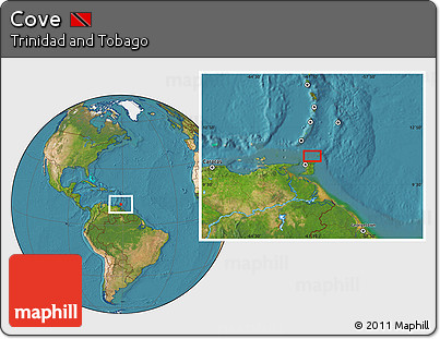Satellite Location Map of Cove