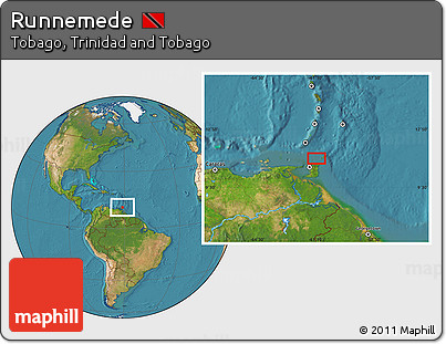 Satellite Location Map of Runnemede