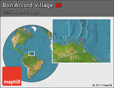 Satellite Location Map of Bon Accord Village