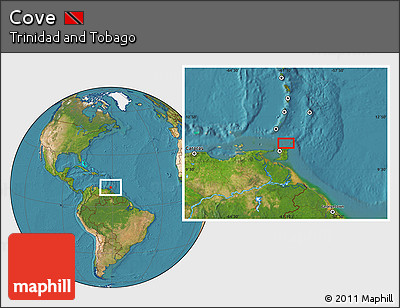 Satellite Location Map of Cove