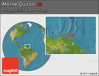 Satellite Location Map of Morne Quiton