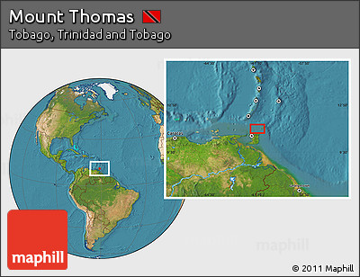 Satellite Location Map of Mount Thomas