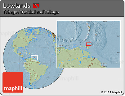 Savanna Style Location Map of Lowlands, hill shading