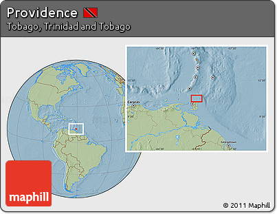 Savanna Style Location Map of Providence, hill shading