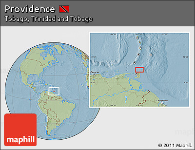 Savanna Style Location Map of Providence, hill shading