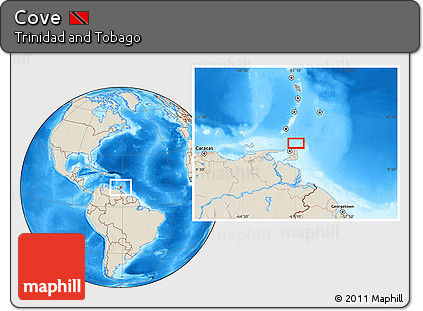 Shaded Relief Location Map of Cove