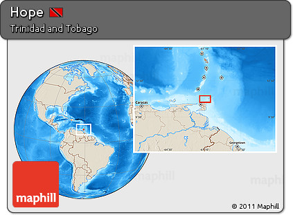 Shaded Relief Location Map of Hope