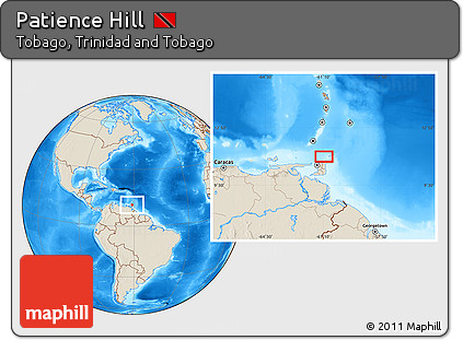 Shaded Relief Location Map of Patience Hill
