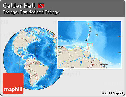 Shaded Relief Location Map of Calder Hall