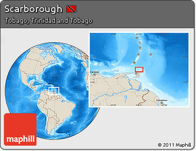 Shaded Relief Location Map of Scarborough
