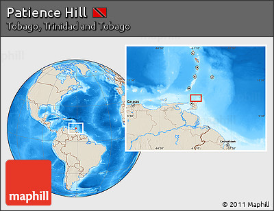 Shaded Relief Location Map of Patience Hill