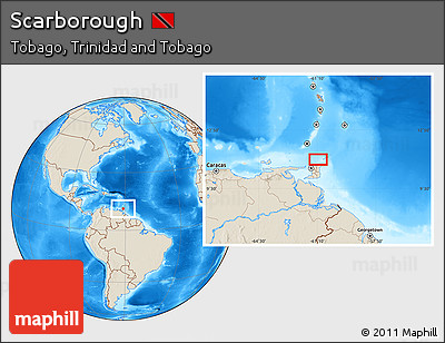 Shaded Relief Location Map of Scarborough