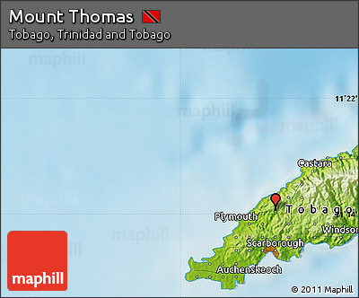 Physical Map of Mount Thomas