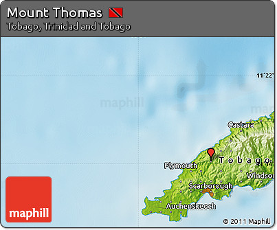 Physical Map of Mount Thomas