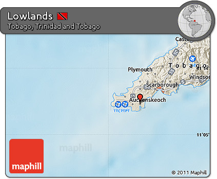 Shaded Relief Map of Lowlands