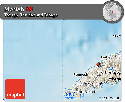 Shaded Relief Map of Moriah